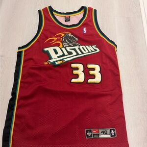 100% Authentic Grant Hill Vintage Nike 99 00 Detroit Pistons Jersey Size 48 XL